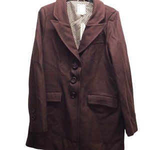 NWT brown peacoat Tulle